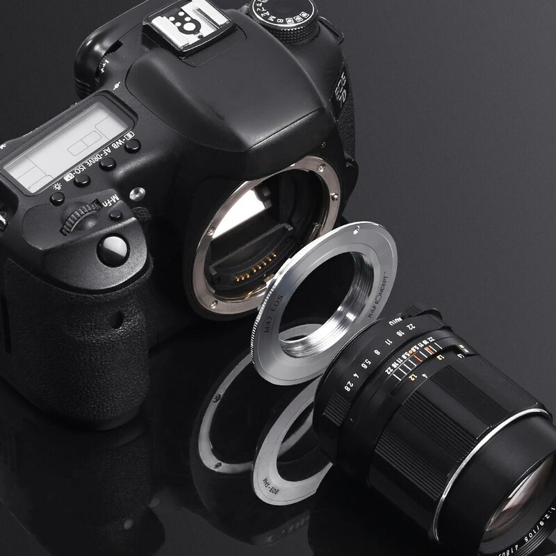 K & F KHÁI NIỆM Ống Kính Adapter dành cho M42 42MM Vít Gắn Ống Kính Canon EOS Camera Mount Adapter miễn phí vận chuyển