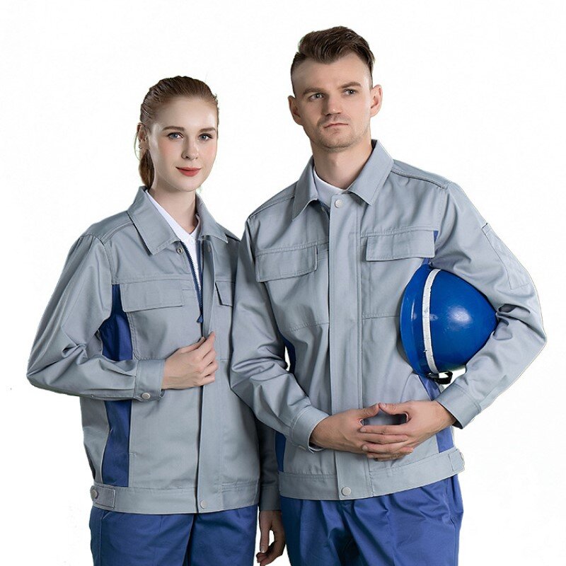 ฤดูใบไม้ผลิเสื้อผ้าทำงานชุดแขนยาวชุดทำงานชายเสื้อผ้าประกันแรงงาน Worker เครื่องแบบอัตโนมัติ Mechanical Engineer5XL