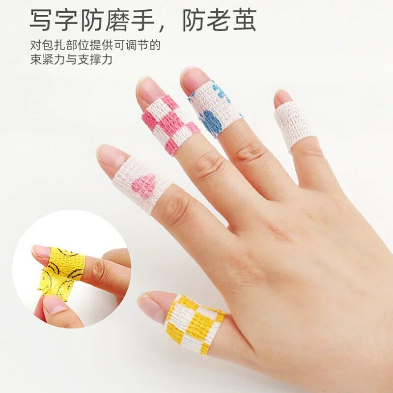 Vendaje de dedo elástico antidesgaste para estudiantes, cinta autoadhesiva no tejida, Protección deportiva, vendaje elástico