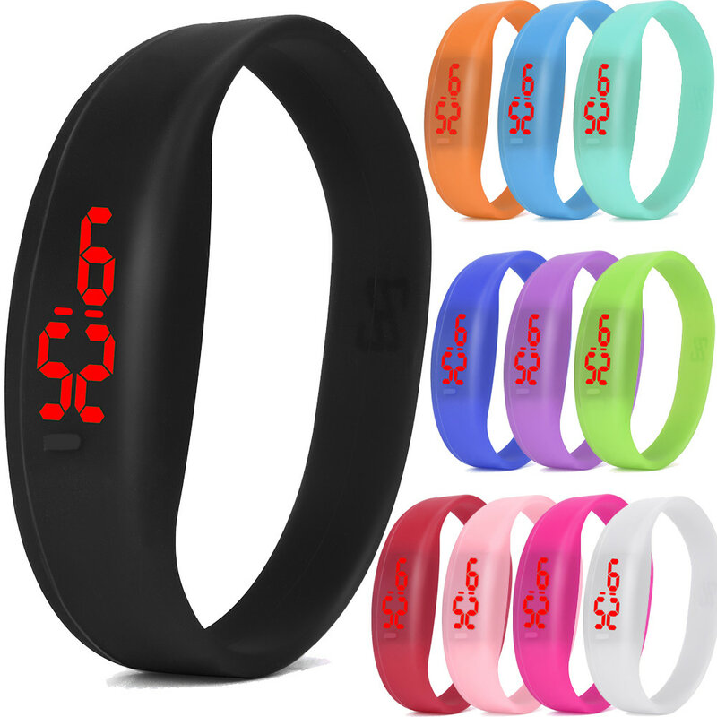 Multicolors для женщин и мужчин цифровые часы светодиодный спортивные наручные часы силиконовый ремешок relogio цифровой montre часы reloj digitaal horloge