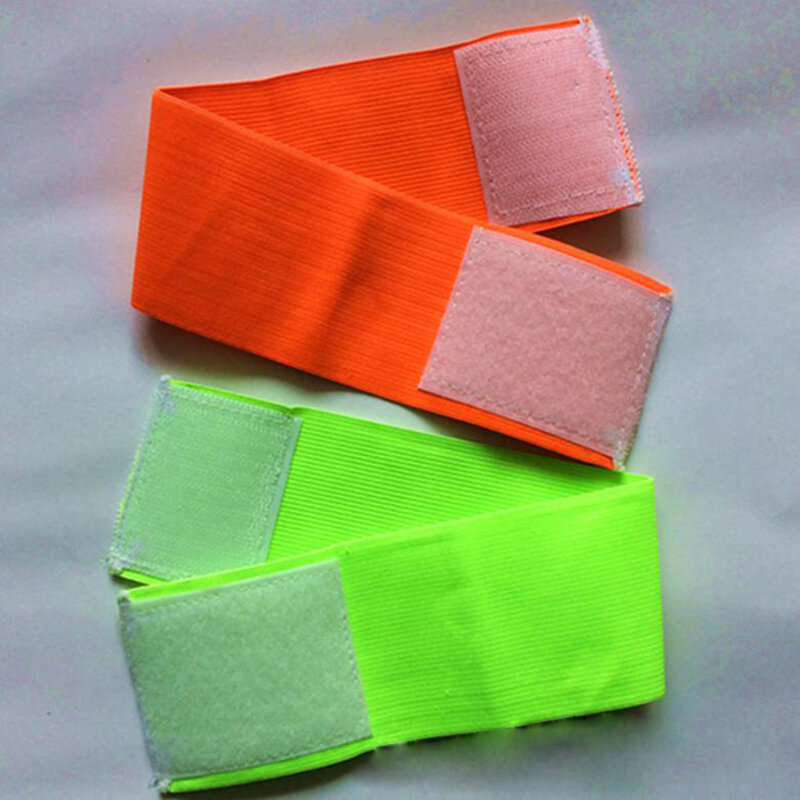 Solid Colorful Soccer Captain Armband Professional Football Match Bands flessibile Sports Paste Captain Armband 12 colori C Mark