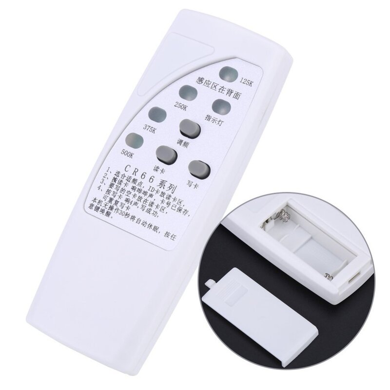Copiadora de tarjetas de identificación RFID 125/250/375/500KHz CR66, escáner RFID, lector, escritor, duplicador con indicador de luz con sensibilidad