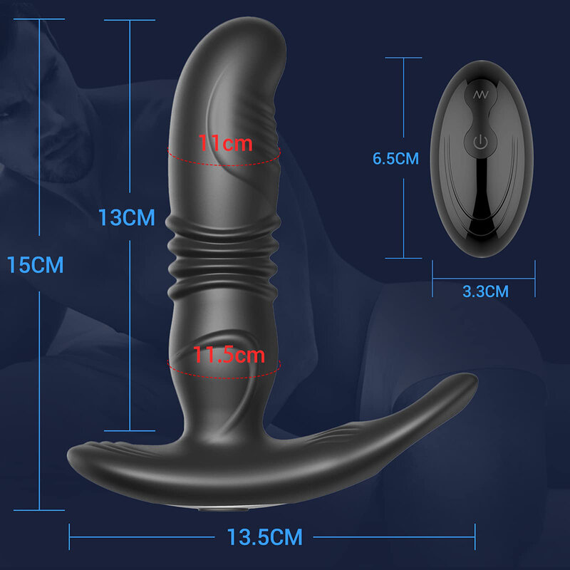 Silikonowy wibrator analny wbijając stymulator prostaty masażer opóźnienie wytrysku pierścień penisa Butt Plug Ass Sex zabawki dildo dla mężczyzn