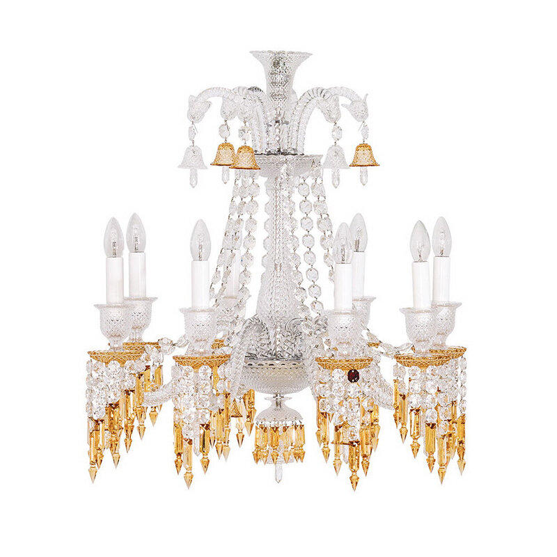 Французская хрустальная лампа, пятизвездочная вилла, дуплексная стеклянная трубка для гостиной, Хрустальная люстра