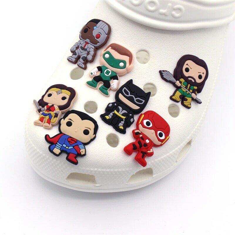 Lovely Cartoon Character Animation Shoe Charms Accessories Ornaments Fit For croc Jibz Charms For Kids Shoes Buckle Gifts xman