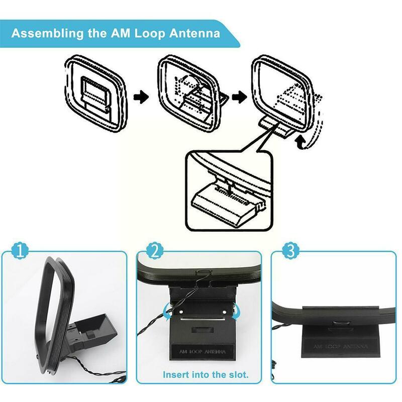 Radio FM/AM Loop Antenne Für Sony Sharp Chaine Stereo Empfänger AV Stecker Empfänger System N5X1