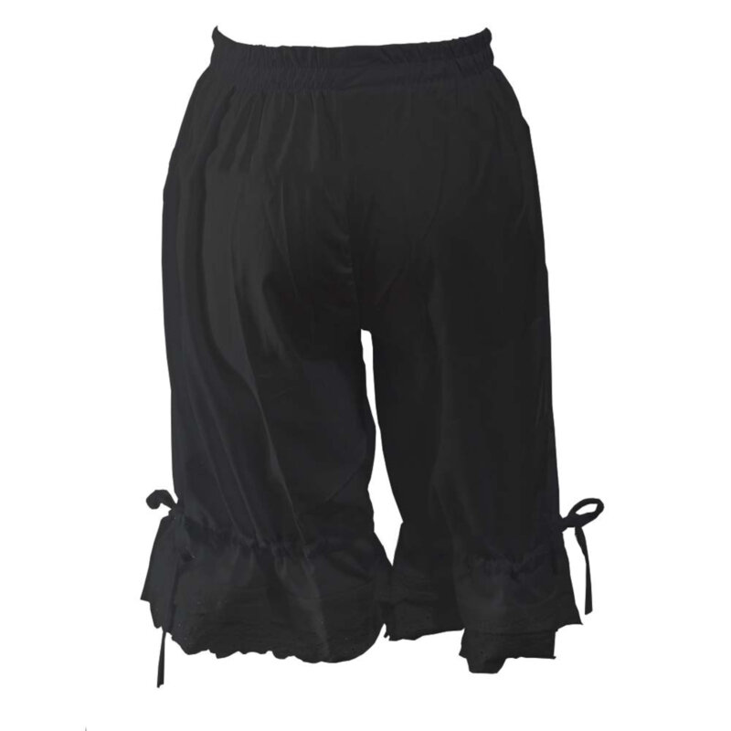 Pantalones cortos de encaje para mujer, Shorts de pierna ancha, informales, holgados, elásticos