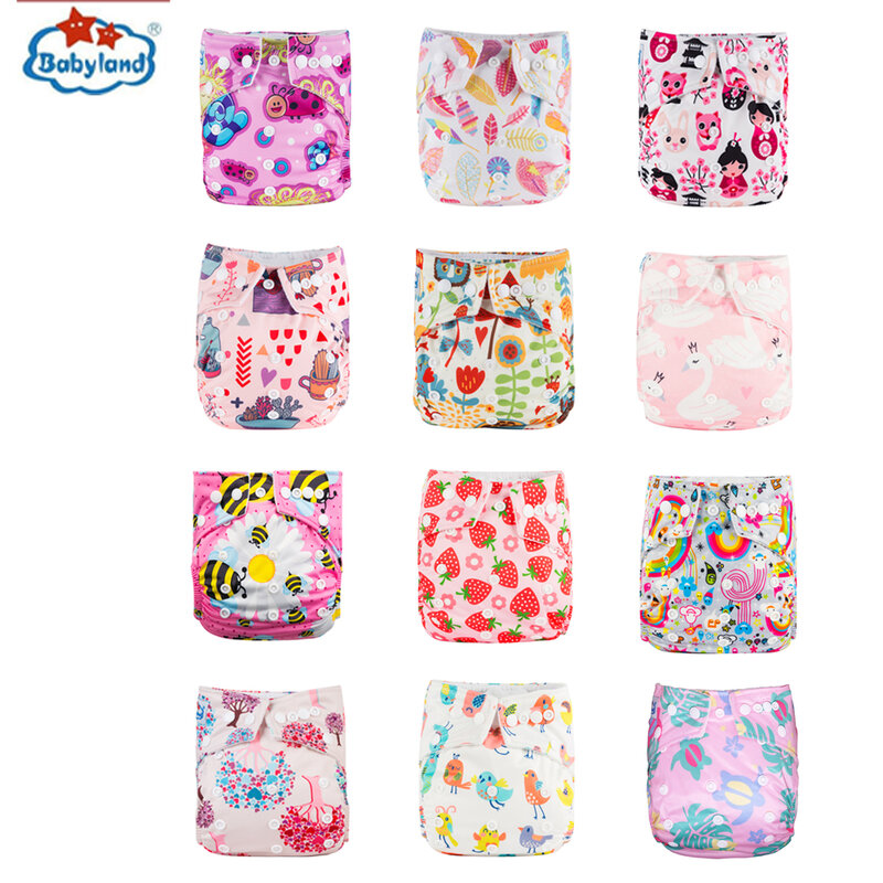 Fralda Ecologica Babyland Washable Reusable Cloth Diaper Nappy For Baby Girl Boys