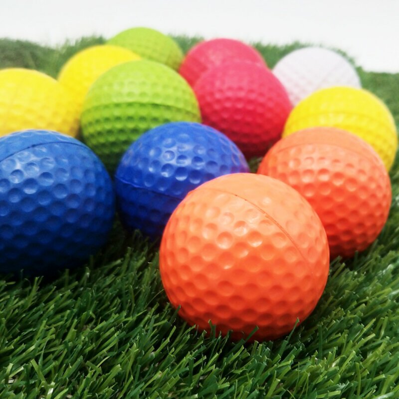 24 pces bolas de golfe ao ar livre indoor elástica prática bola espuma bola macia plutônio esponja bola elástica produtos de golfe