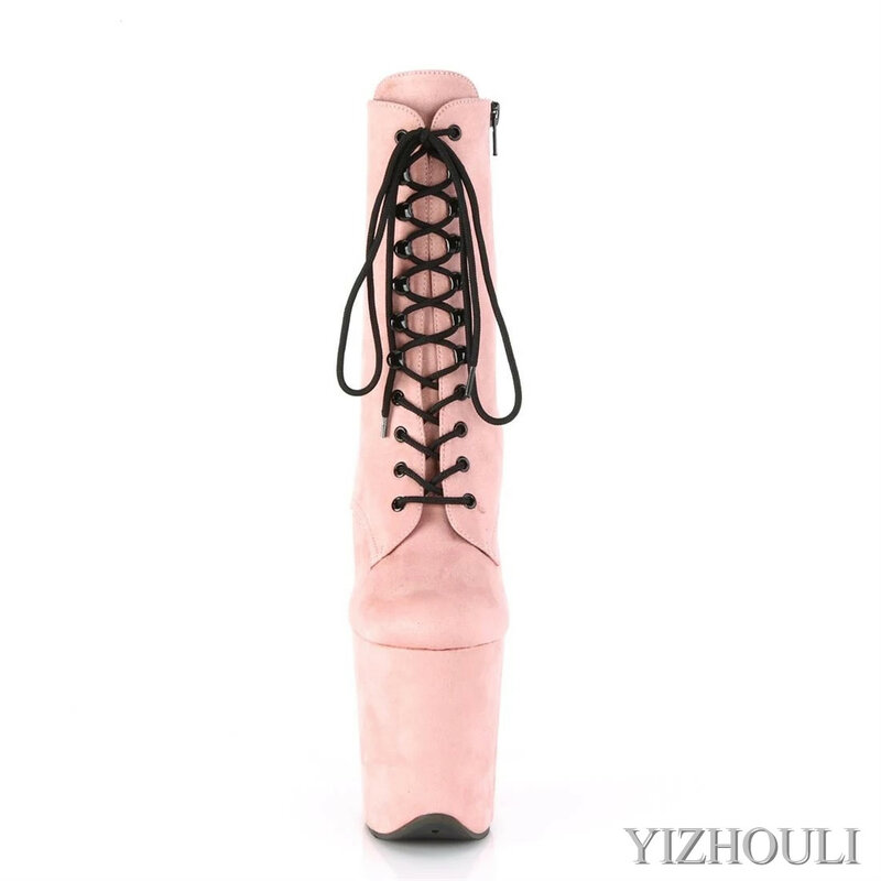 Sexy ankle boots, suede bags and models use 20cm high heels for parties, pole dancing, dance shoes