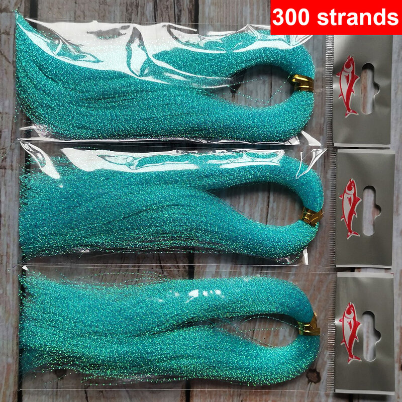3/10 bundles Fly Fishing Tying  100 or 350 strands  27-31cm Flashabou Holographic Tinsel Crystal Flash String Jig Hook Lure
