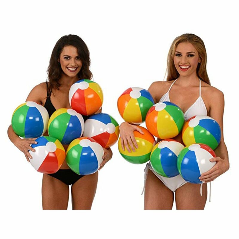 30Cm Color Inflatable Ball Children'S Play Water  6 Color Beach Toy Ball Beach Ball Colorful