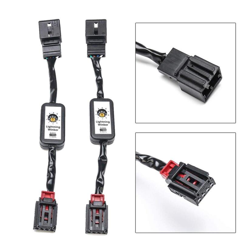 Schwarz Dynamische Blinker Anzeige LED Rücklicht Hinzufügen-Auf Modul Kabel Kabelbaum Für VW Golf 7 Links & rechten Tail Licht 2PCS