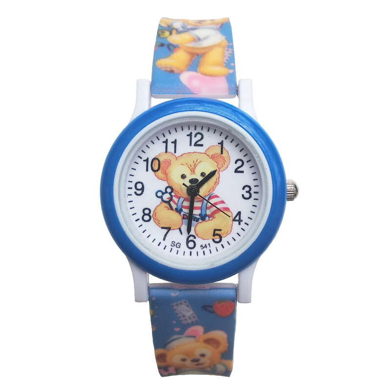 Cartoon Bear pattern Baby Kids Watches life impermeabile orologio per bambini Kid cinturino in gomma orologio al quarzo ragazze ragazzi regalo di natale