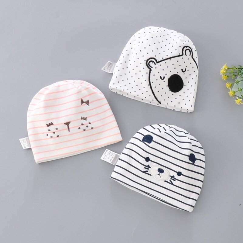 2021 neue Baby Weiche Baumwolle Reifen Hut Nette Cartoon Animal Print Beanie Newborn Infant Warm für Kleinkind Jungen Mädchen Headwrap
