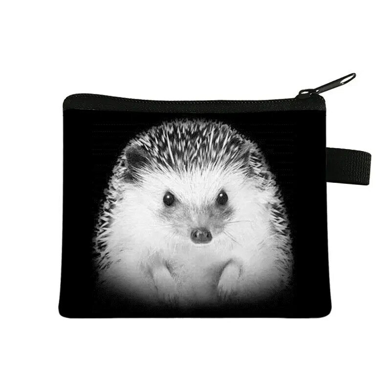 Nuovo portamonete portafoglio per bambini in bianco e nero per animali borsa per carte portatile per studenti borsa per chiavi portamonete borsa a mano di grande capacità