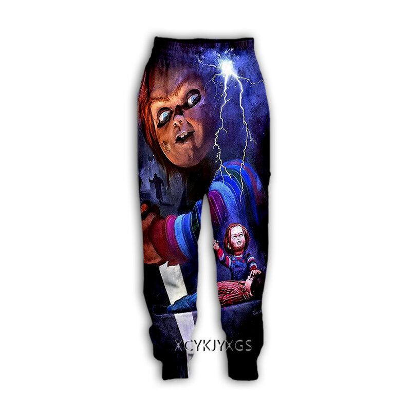 xinchenyuan New Creative Horror chucky 3D Print Casual Pants Sweatpants Straight Pants Sweatpants Jogging Pants Trousers K02