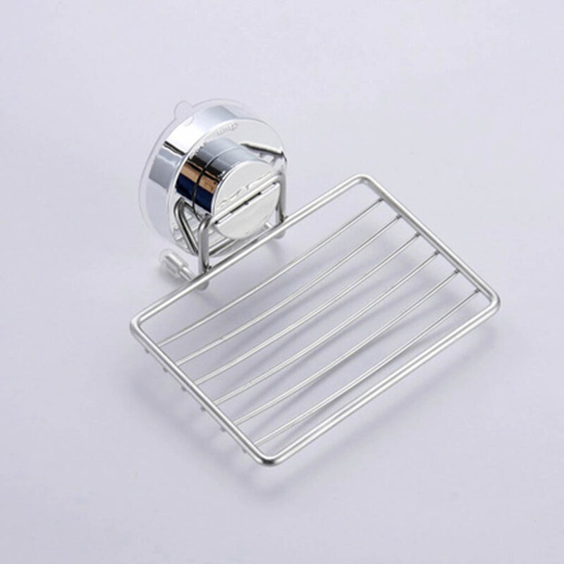 Suction Soap Holder Stainless Steel Wall Soap Dish Shower Box Dish for Bathroom