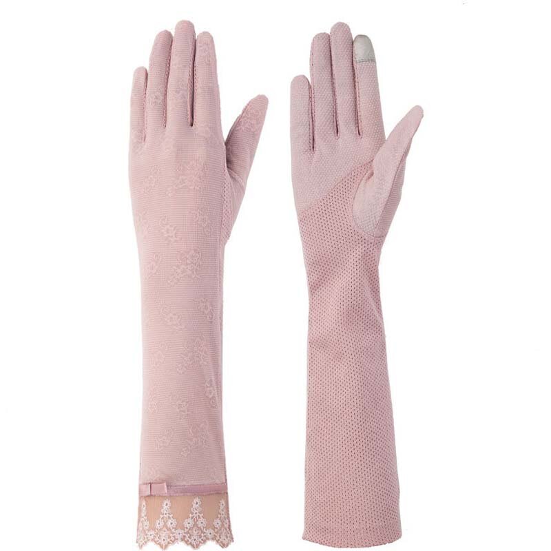 Для верховой езды, Нескользящие, дышащие, приятные на Перчатки летние тонкие перчатки с защитой UV Перчатки