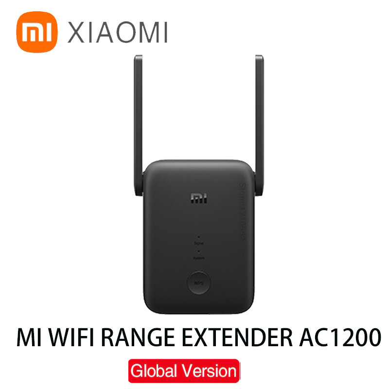 Xiaomi-Mi WiFi Range Extender, Porta Ethernet, Amplificador, Roteador de Sinal, AC1200, 2.4GHz e 5GHz Band, 1200Mbps, Nova Versão Global
