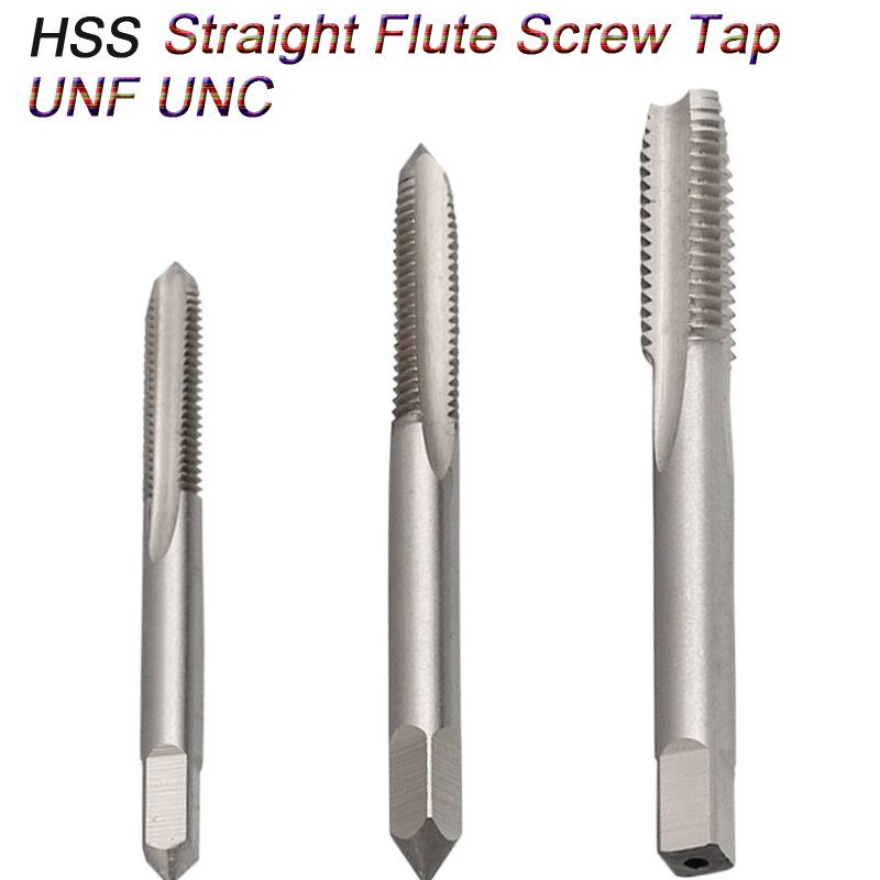 Steel American Standard HSS UNC UNF Machine Plug Thread Screw Taps and Dies Set 2-56 4-40 5-40 6-32 8-32 10-24 1/4 apper Drill