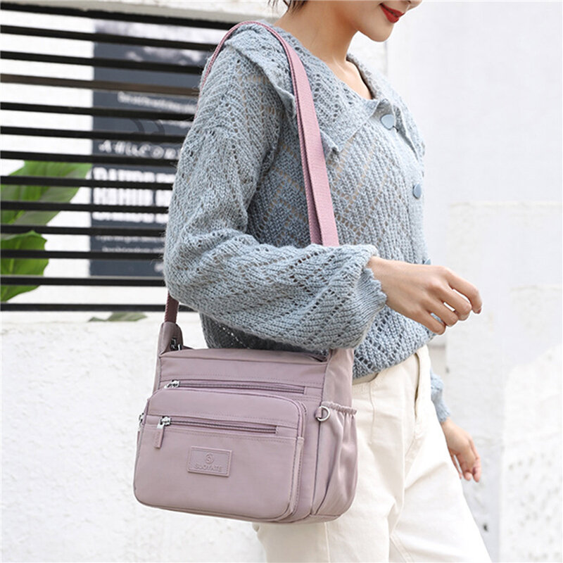 Модная сумка-мессенджер, женская сумка на плечо 2023, нейлоновая сумка большой вместимости, маленькая модная женская сумка для телефона, кошелек через плечо