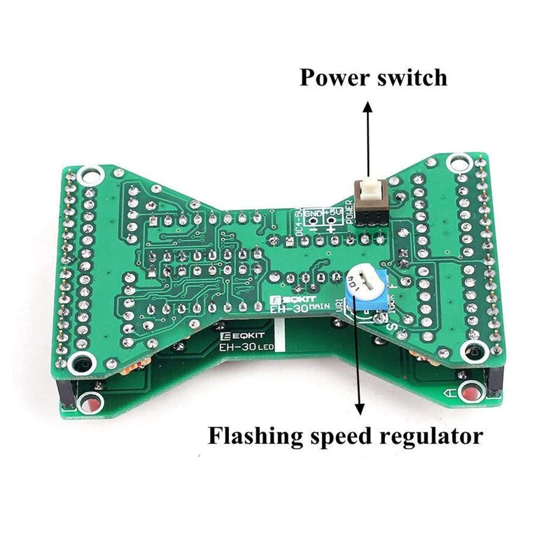 ชุดอิเล็กทรอนิกส์ DIY นาฬิกาทราย LED สองชั้นบอร์ด PCB ไฟกะพริบโมดูลส่วนประกอบการเชื่อมบัดกรีชุดปฏิบัติ DC 5V
