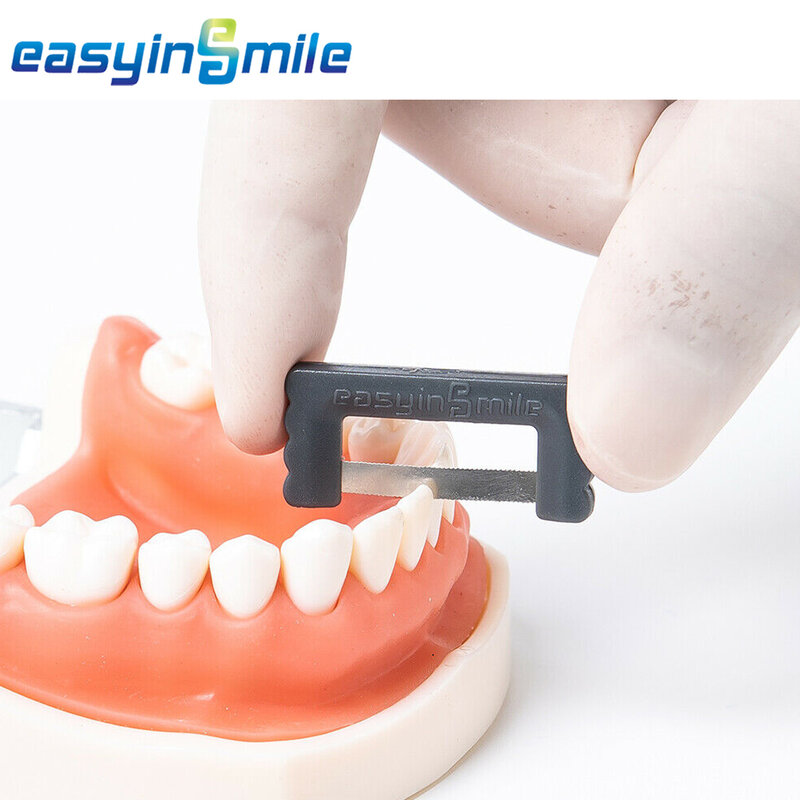 10 Pcs ทันตกรรมจัดฟันทันตกรรม Interproximal ลดแถบ Saw 0.01มม.EASYINSMILE เคลือบขัดสำหรับกำจัด & ทำความสะอาด