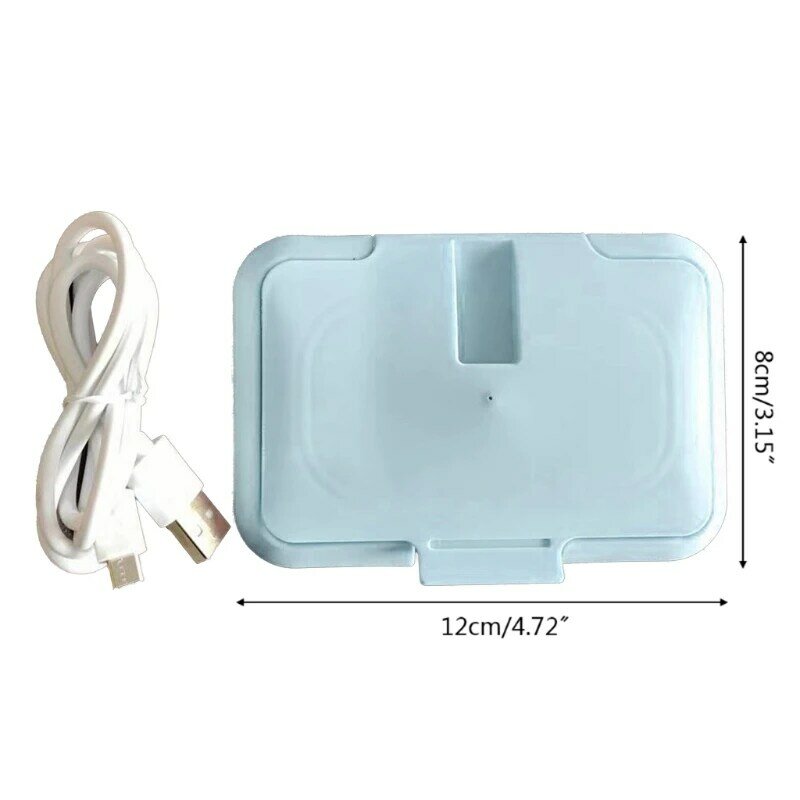 USB Portabel Kotak Pemanas Tisu Bayi Termal Hangat Handuk Basah Dispenser Serbet Penghangat Ruangan Penutup Rumah Mobil Mini Kertas Tisu Hangat