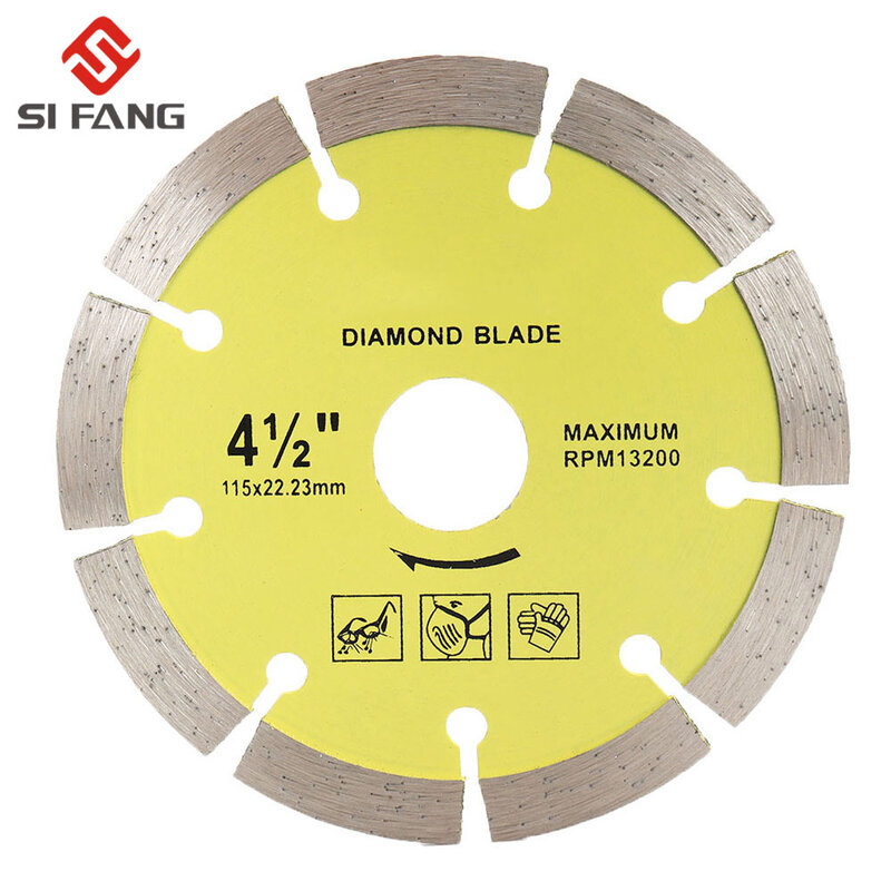 Disco de corte de hoja de sierra de diamante, rueda Circular húmeda/seca para mármol, granito y hormigón, diámetro 4 ", 4,5", 5 ", 7", 8 ", 9", 10"