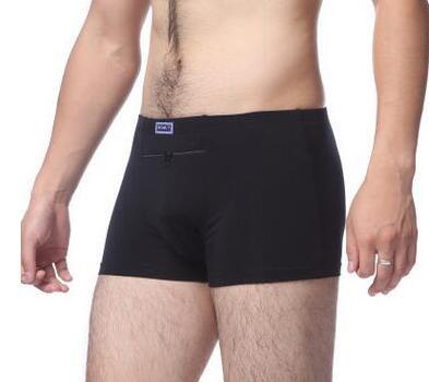 Pakaian Dalam Anti-maling Pria Dropship Celana Boxer Saku Besar Empat Perempat Anti-maling, Celana Dalam Ritsleting Tunggal