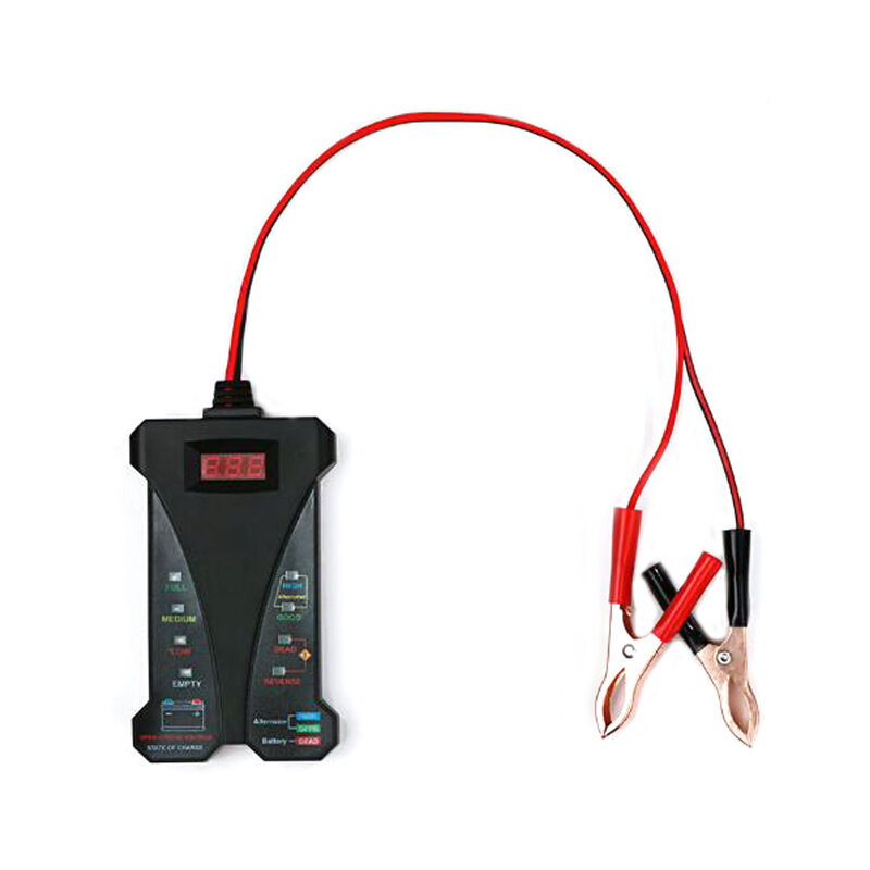Testador de bateria de diagnóstico de falha de carro instrumento display digital testador de bateria 12v led