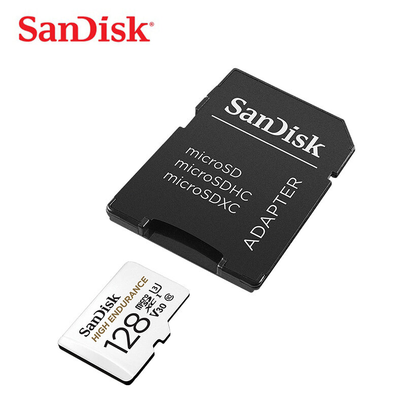 SanDisk Memory Card 128gb HIGH ENDURANCE Micro sd Card 128gb UHS-I Class 10 U3 V30 Microsd TF/SD Card for Video Monitoring