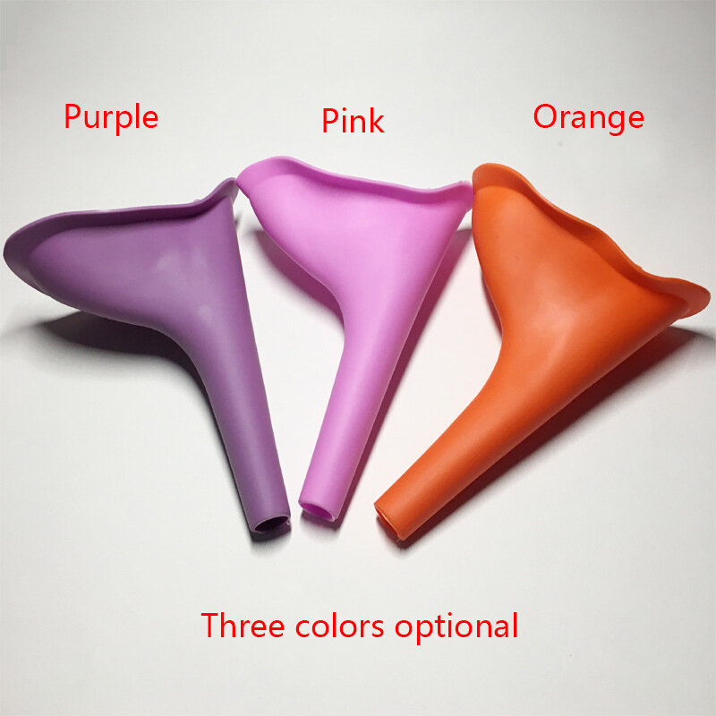 Portable Outdoor Women Urinal Tool Foldable Female Urinal Soft Silicone Urination Device Stand Up & Pee For Travel Camping