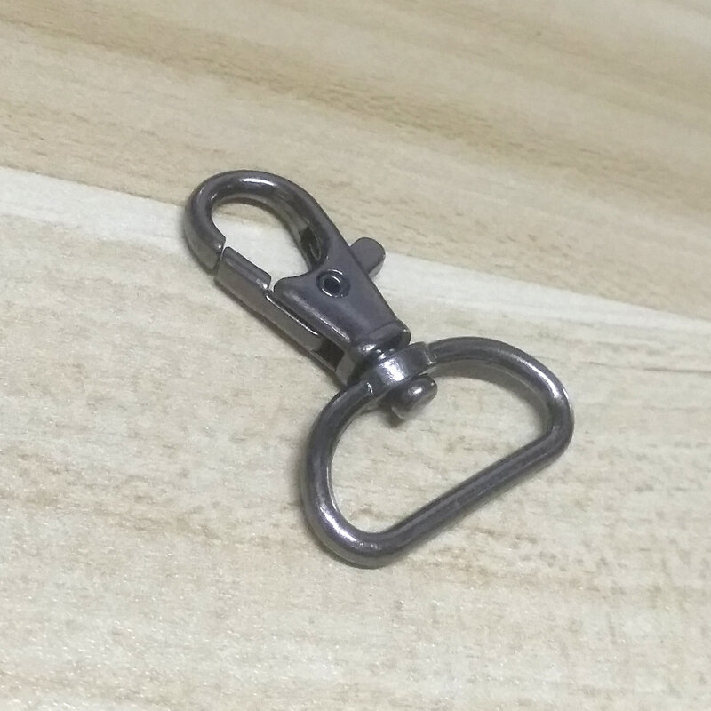 ZENTEII 25Mmพวงกุญแจหมุนกุ้งก้ามกรามสีดำClaspคลิปตะขอกุญแจกระเป๋าถือสายแยกแหวนสำหรับกระเป๋าเข็มขัดพวงกุญแจ