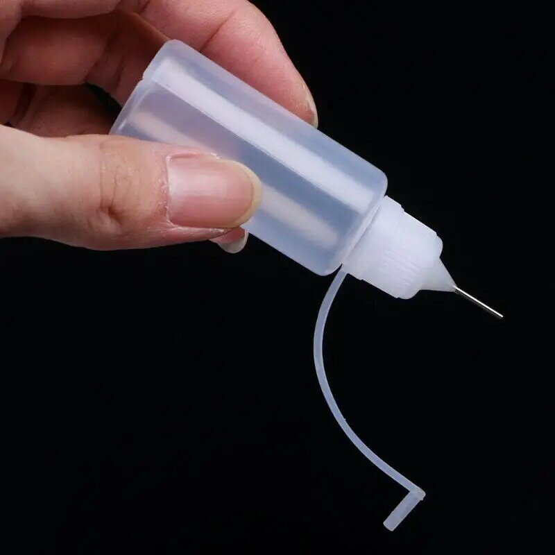 Punta de aguja de plástico vacía, tapa a prueba de niños, gotero, botellas de jugo líquido, 10-50ml, 1 ud.