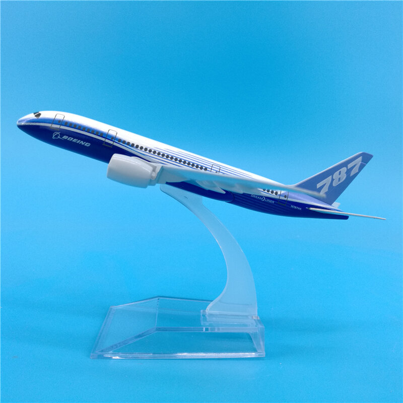 16CM 비행기 보잉 B787 프로토 타입 비행기 모델, 금속 다이캐스트 항공기, 어린이 선물, 여객기 모델 장난감 디스플레이