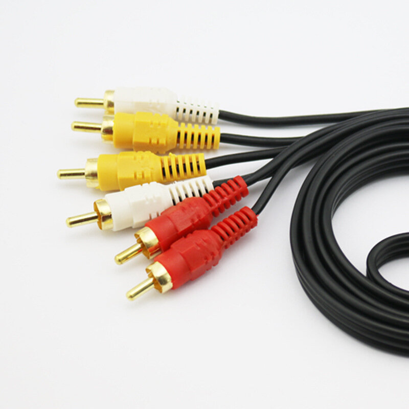 3RCA штекер на 3 RCA штекер Композитный Аудио Видео AV кабель штекер 3X RCA Розничная и оптовая продажа 1,5 м 3 м 5 м 10 м 15 м 20 м