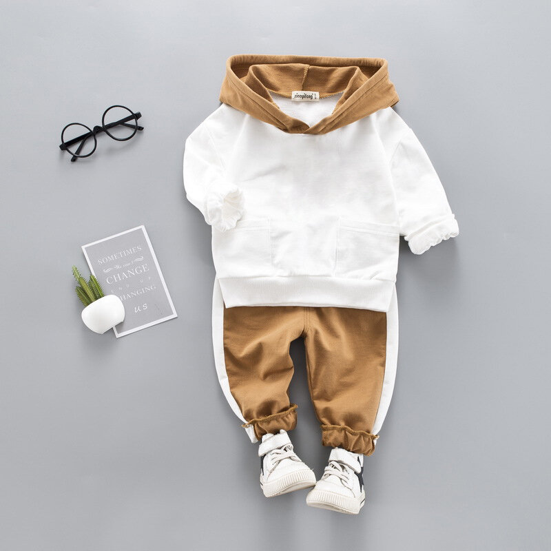 LZH-ropa de moda para niños y niñas, traje de 2 piezas con capucha y pantalón, otoño e invierno, novedad de 2024