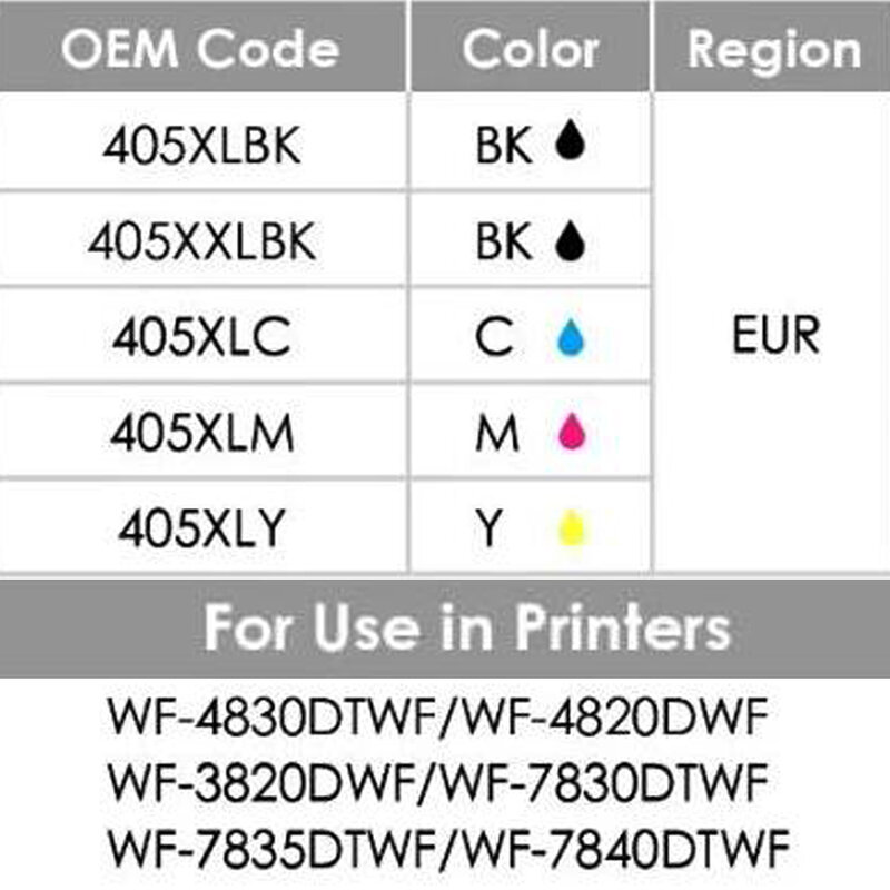 Europe 407 407XL Resetter chipów do drukarki WF-4745 Epson