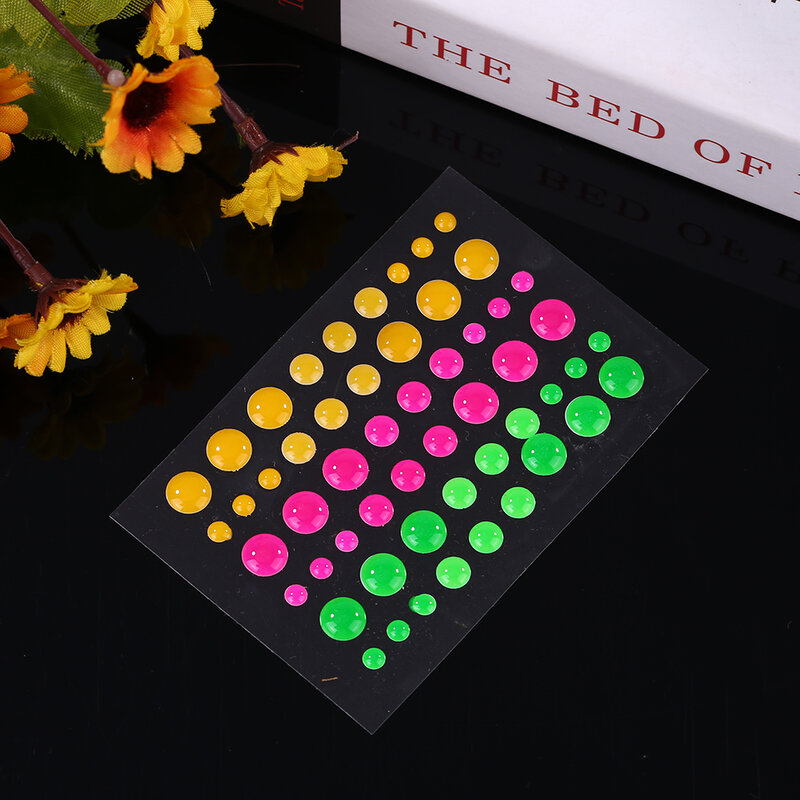 Bright Color Sugar Sprinkles Self-adhesive Enamel Dots Resin Sticker For DIY Scrapbooking Photo Album Cards Crafts Decor