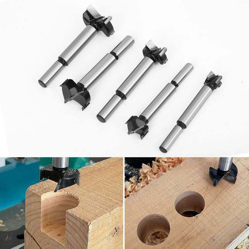 5PCS Drill Bits Carbide Adjustable Woodworking Hole Saw Bits Set Smooth Cutting And High Toughness Perfect Choice