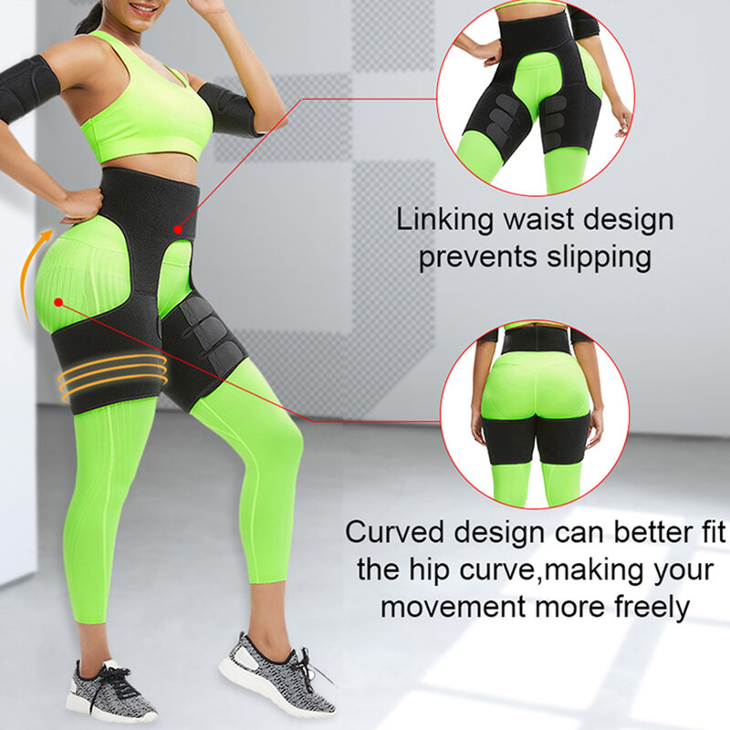 VERTVIE mujeres alta cintura muslo Trimmer neopreno sudor Shapewear adelgazamiento pierna Body Shapers ajustable cintura Trainer adelgazamiento cinturón