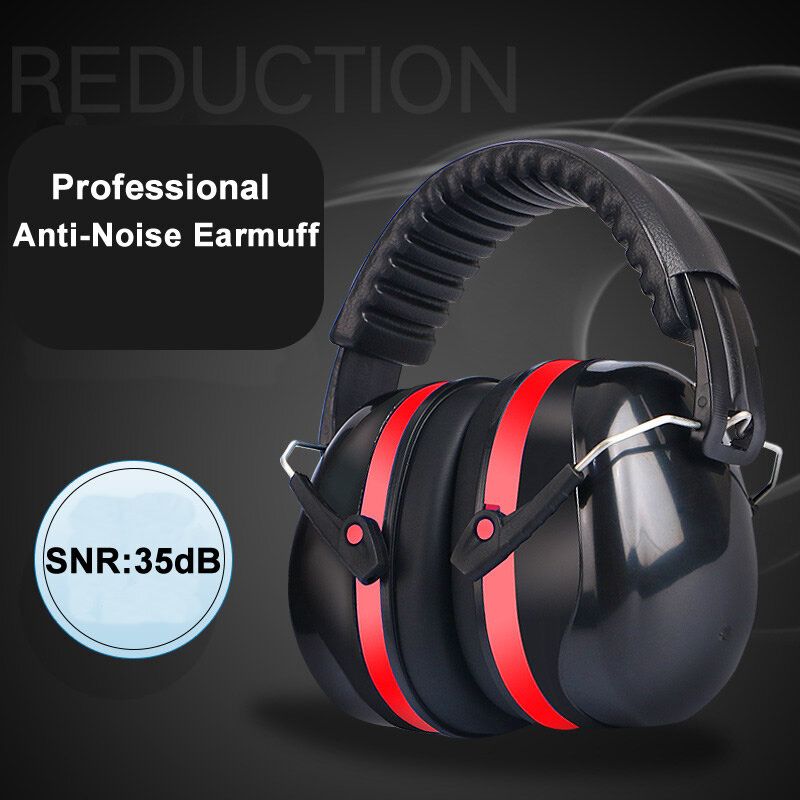 하이 퀄리티 소음 감소 방지 조절식 헤드폰 SNR-35dB 안전 귀마개, 공부 수면 목공 청력 보호