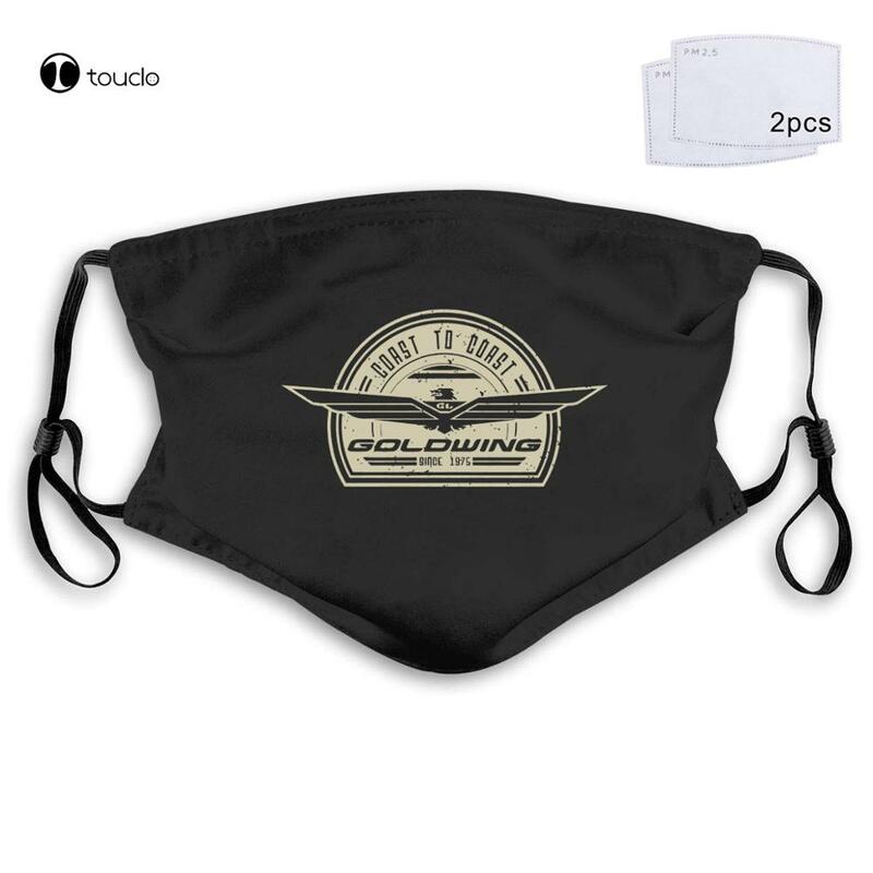 Japan Riding Street Apparel Gold Wing GL1800 Retro Collection Face Mask Filter Pocket Cloth Reusable Washable