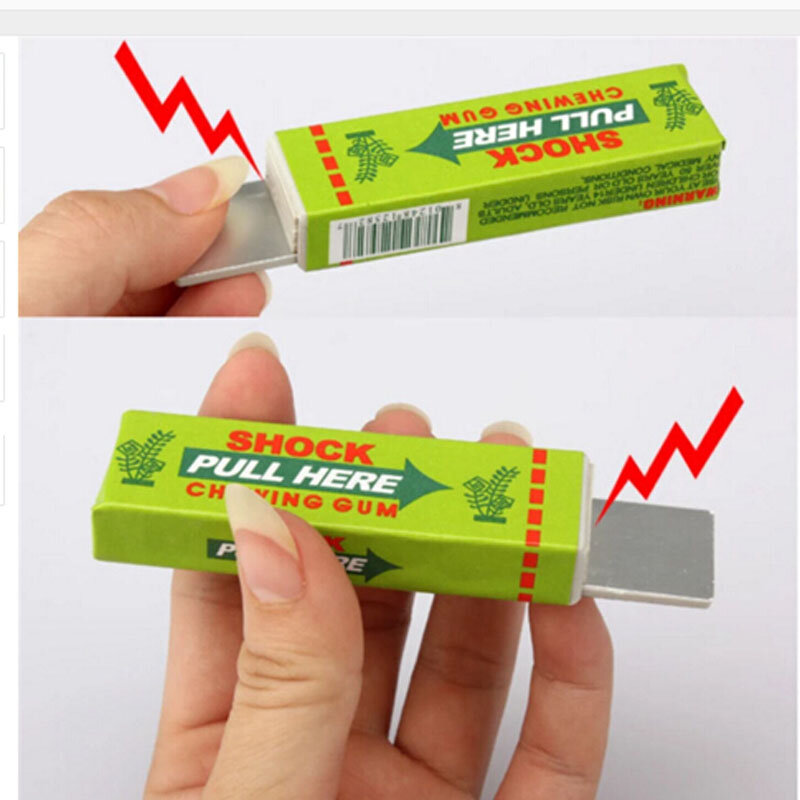 Choque elétrico Piada Mastigar Gum Puxe a cabeça Chocante Toy Gift Gadget Prank Truque Gag Engraçado 1Pcs