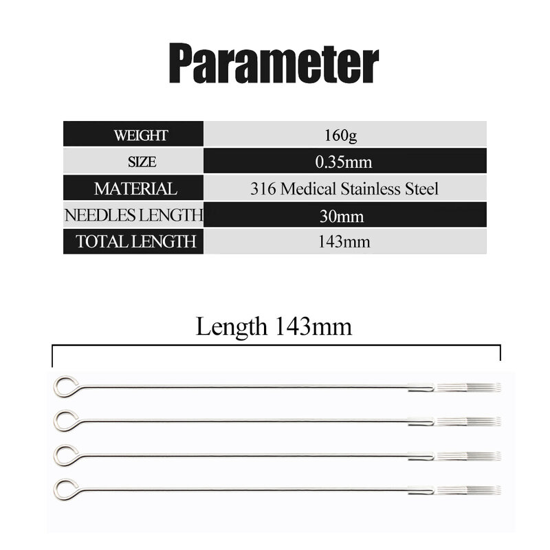 100/50Pcs Sterile Tattoo Needles Disinfection Card 0.35mm Magnum Tattoo Needle For Tattoo Machine Supplies 5/7/9/11/13/15M1