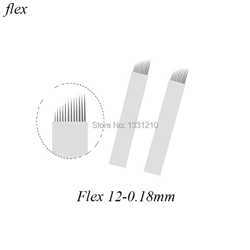 12CF 0.18 ミリメートル柔軟な Microblading 針アートメイク眉毛ブレード眉毛 Microblading ペン