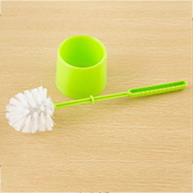 Cepillo de plástico grueso con mango largo para el hogar, accesorios de baño para Hotel, Wc, hueco, cepillo de limpieza de baño con Base de soporte