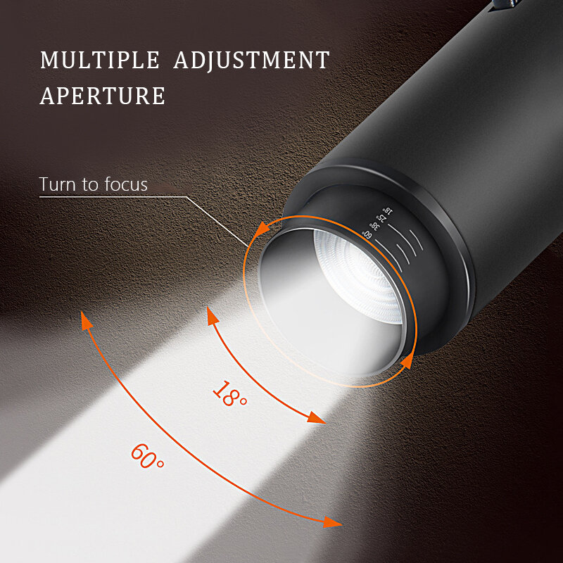 Zoomable 30W LED 트랙 조명 디 밍이 가능한 레일 스팟 조명기구 스포트 라이트 줌 트랙 램프 의류 숍 livingroom